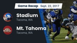 Recap: Stadium  vs. Mt. Tahoma  2017