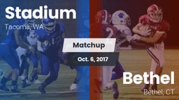 Matchup: Stadium  vs. Bethel  2017