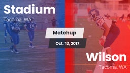 Matchup: Stadium  vs. Wilson  2017