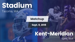 Matchup: Stadium  vs. Kent-Meridian   2018