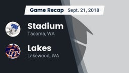 Recap: Stadium  vs. Lakes  2018