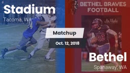 Matchup: Stadium  vs. Bethel  2018