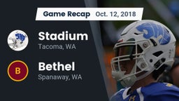 Recap: Stadium  vs. Bethel  2018