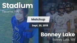 Matchup: Stadium  vs. Bonney Lake  2019