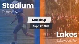 Matchup: Stadium  vs. Lakes  2019