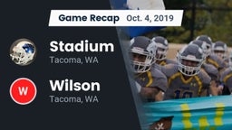 Recap: Stadium  vs. Wilson  2019