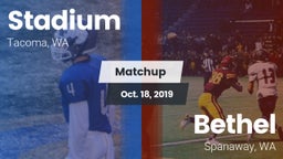 Matchup: Stadium  vs. Bethel  2019