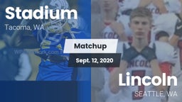 Matchup: Stadium  vs. Lincoln   2020