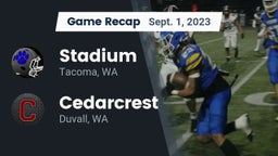 Recap: Stadium  vs. Cedarcrest  2023