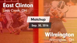 Matchup: East Clinton vs. Wilmington  2016