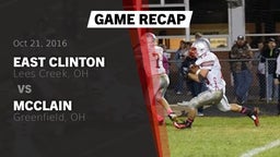 Recap: East Clinton  vs. McClain  2016