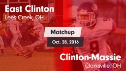 Matchup: East Clinton vs. Clinton-Massie  2016