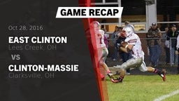 Recap: East Clinton  vs. Clinton-Massie  2016