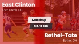 Matchup: East Clinton vs. Bethel-Tate  2017