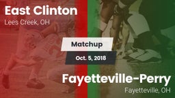 Matchup: East Clinton vs. Fayetteville-Perry  2018
