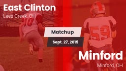 Matchup: East Clinton vs. Minford  2019