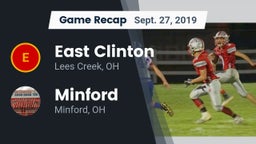 Recap: East Clinton  vs. Minford  2019