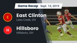 Recap: East Clinton  vs. Hillsboro 2019