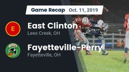 Recap: East Clinton  vs. Fayetteville-Perry  2019