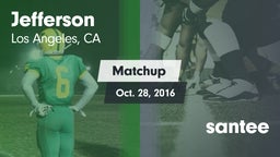 Matchup: Jefferson vs. santee 2016