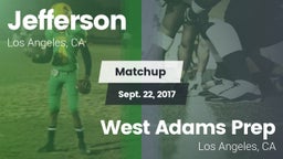 Matchup: Jefferson vs. West Adams Prep  2017