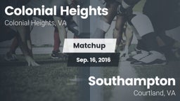 Matchup: Colonial Heights vs. Southampton  2016