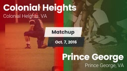 Matchup: Colonial Heights vs. Prince George  2016
