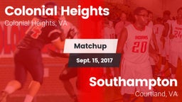 Matchup: Colonial Heights vs. Southampton  2017