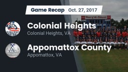 Recap: Colonial Heights  vs. Appomattox County  2017