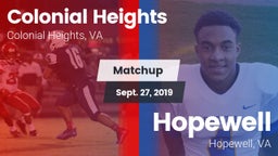 Matchup: Colonial Heights vs. Hopewell  2019