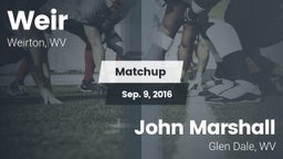 Matchup: Weir vs. John Marshall  2016