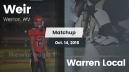 Matchup: Weir vs. Warren Local 2016