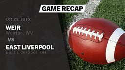 Recap: Weir  vs. East Liverpool  2016