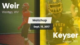 Matchup: Weir vs. Keyser  2017