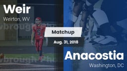 Matchup: Weir vs. Anacostia  2018