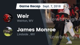 Recap: Weir  vs. James Monroe 2018