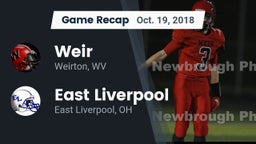 Recap: Weir  vs. East Liverpool  2018
