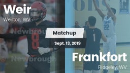 Matchup: Weir vs. Frankfort  2019