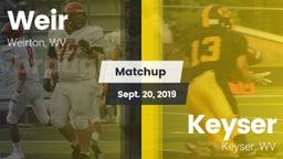 Matchup: Weir vs. Keyser  2019