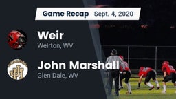 Recap: Weir  vs. John Marshall  2020