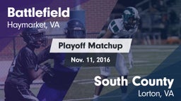 Matchup: Battlefield vs. South County  2016