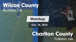 Matchup: Wilcox County vs. Charlton County  2016