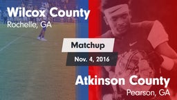 Matchup: Wilcox County vs. Atkinson County  2016