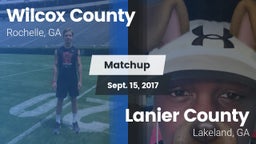 Matchup: Wilcox County vs. Lanier County  2017