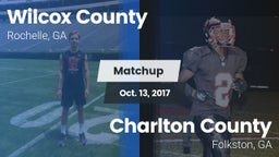 Matchup: Wilcox County vs. Charlton County  2017