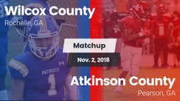 Matchup: Wilcox County vs. Atkinson County  2018