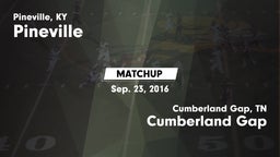 Matchup: Pineville vs. Cumberland Gap  2016