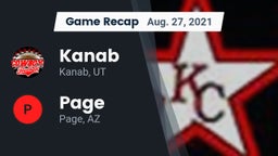 Recap: Kanab  vs. Page  2021