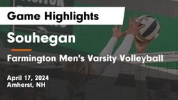 Souhegan  vs Farmington  Men's Varsity Volleyball Game Highlights - April 17, 2024