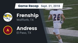 Recap: Frenship  vs. Andress  2018